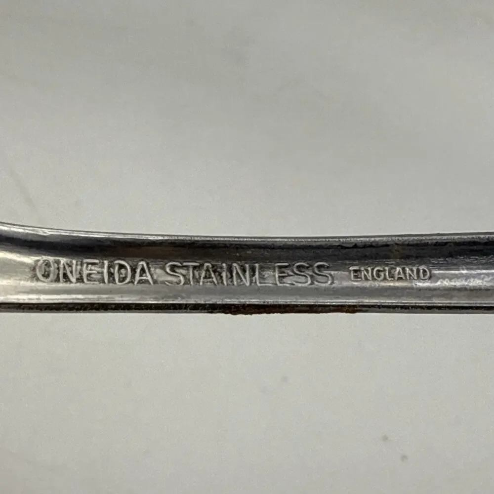 Lot Of 6 Oneida OH295 Stainless Ice Tea Sundae Spoons, England